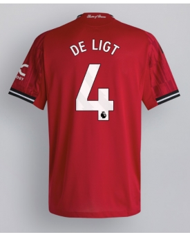 Manchester United Matthijs de Ligt #4 Maglia Gara Casa Repliche 2025-26 Maniche Corte